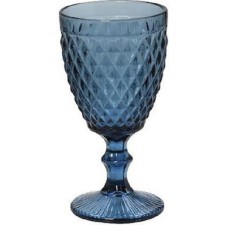 Espiel Tristar Ποτήρι Κρασιού Γυάλινο Μπλε Κολωνάτο 200ml