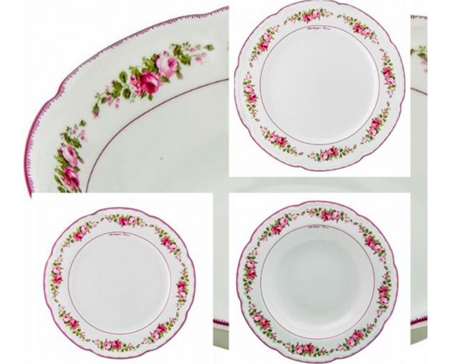 Βαθιά πιάτα πορσελάνη Romantica. σετ/6.  23εκ. N.14621-5