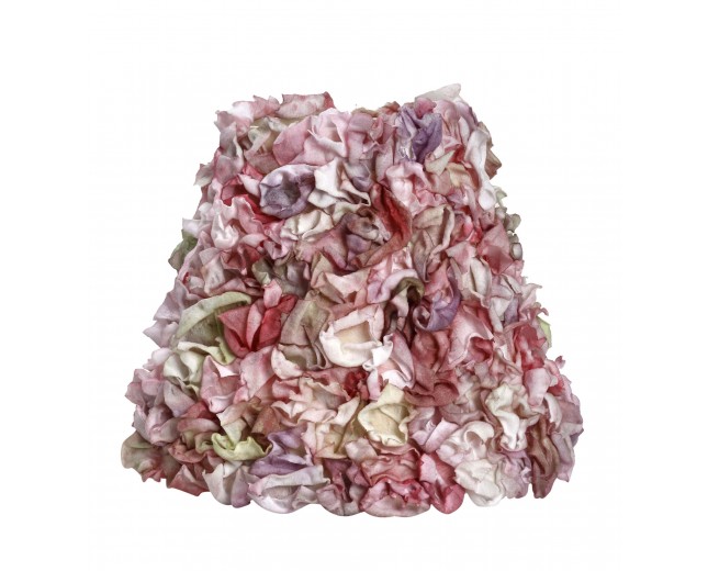Καπέλο φωτιστικού με υφασμάτινα λουλούδια. 18x20cm. oikos218